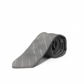 GREY WIDE STRIPED TIE